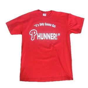 Philadelphia Phillies "Phunner!" Chickie's & Pete's Red T-Shirt Size Medium